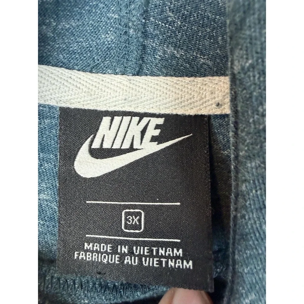 Nike Hoodie Womens 3X Blue Just Do It Fleece Pullover Graphic Logo Plus Size